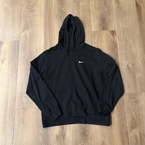 Nike Black Hooded Sweatshirt with White Swoosh